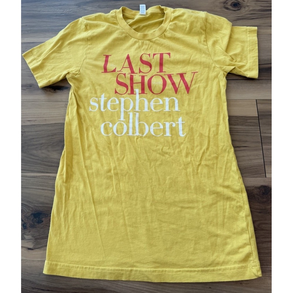The Last Show With Stephen Colbert Yellow T-Shirt Bella Canvas Small TV Show